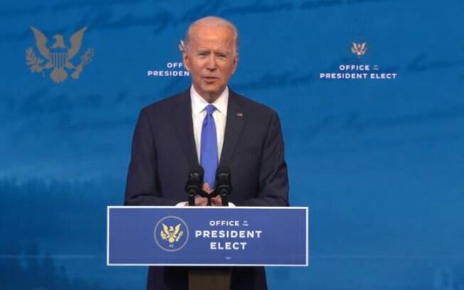 Biden discursa aps vitria no Colgio Eleitoral: 'A democracia prevaleceu' Biden discursa aps vitria no Colgio Eleitoral: 'A democracia prevaleceu'