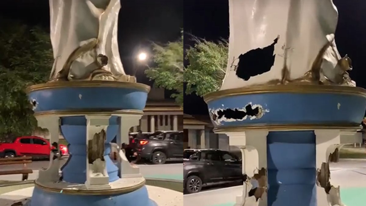 Santa foi quebrada pelo acusado