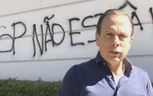 Doria teve o muro da sua casa vandalizado durante manifestação