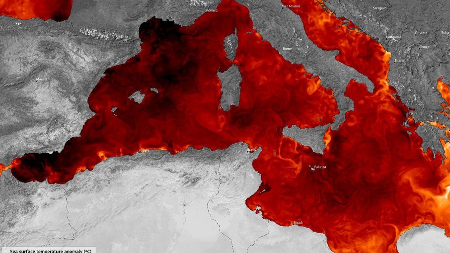 Mapa de calor na Europa Mapa de calor na Europa