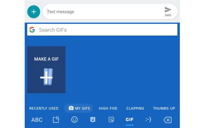 Nos testes do Google, já é possível salvar o GIF produzido no Gboard