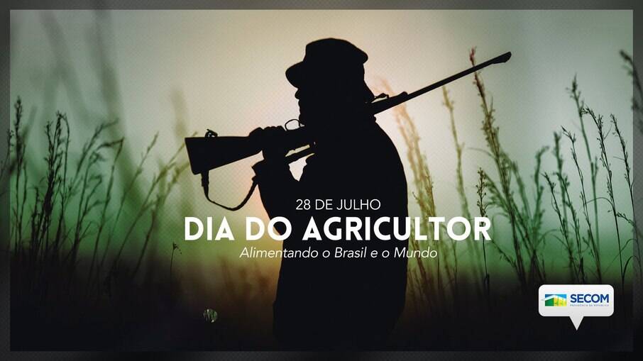  Homem com rifle na mão é usado para representar um agricultor nos canais do governo federal