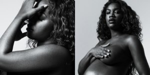 De topless, Iza comemora o Dia das Mães e relembra gravidez