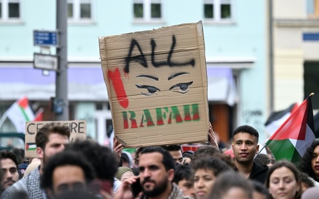 (18 mai) Manifestação pró-palestinos em Berlim