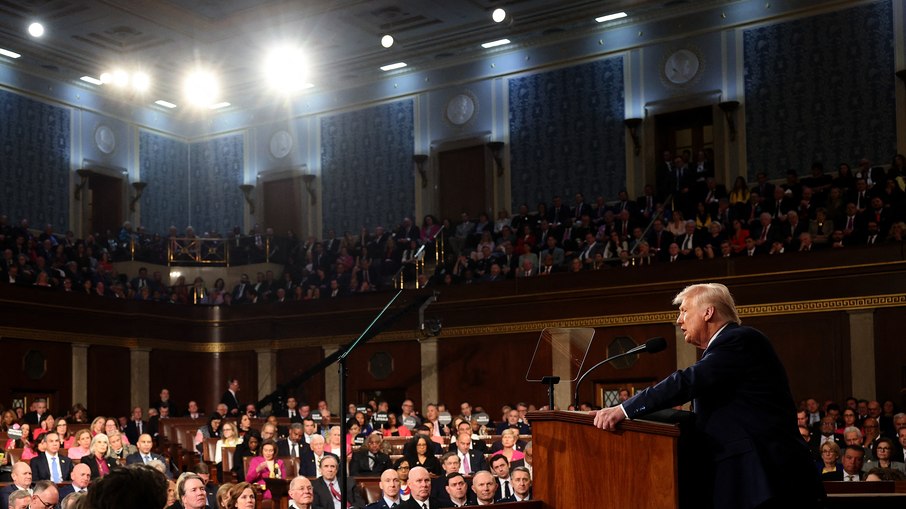 Durante o discurso no Congresso, Trump afirmou que vai 