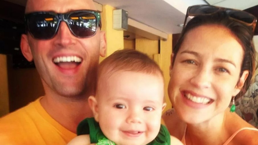 Luana Piovani com o seu filho Dom e Paulo Gustavo