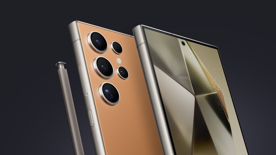 Galaxy S24 Ultra se destaca pelo conjunto de câmeras, tela ampla e acabamento premium Galaxy S24 Ultra se destaca pelo conjunto de câmeras, tela ampla e acabamento premium