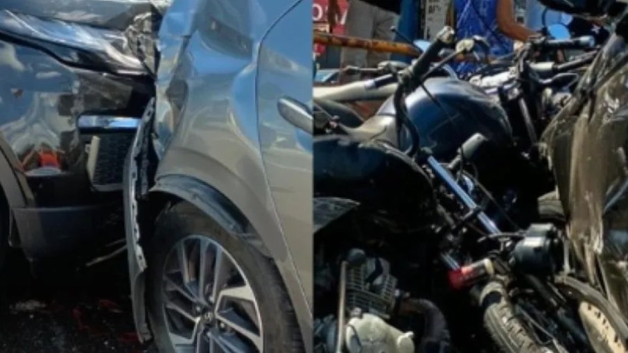 Flanelinha causa acidente com 11 carros