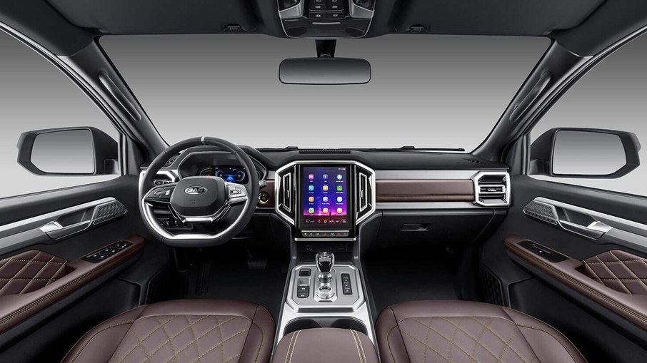 Interior da JAC Hunter Interior da JAC Hunter