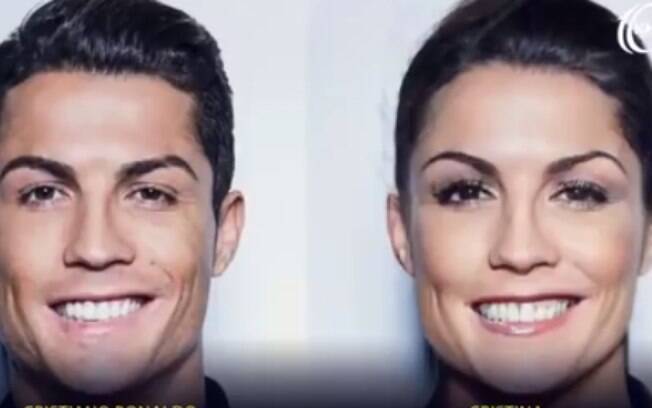 Jogadores de futebol foram transformados em mulheres - Cristiano Ronaldo