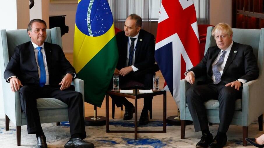 Jair Bolsonaro e Boris Johnson, primeiro-ministro do Reino Unido