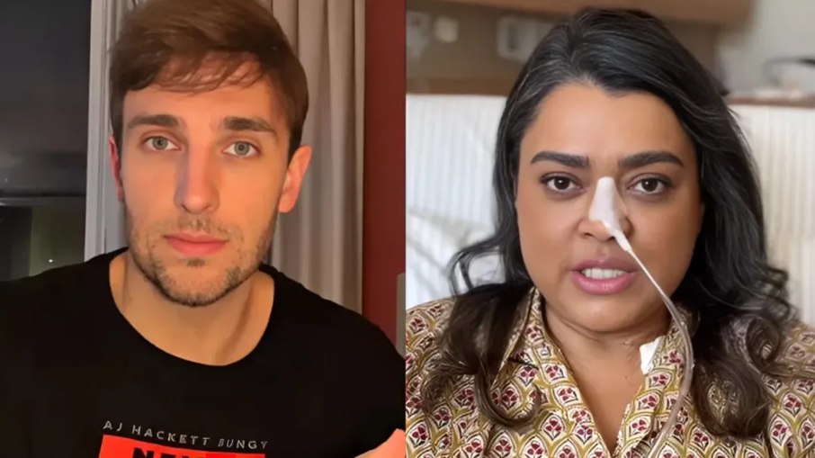 Léo Lins (E) e Preta Gil (D) Léo Lins (E) e Preta Gil (D)