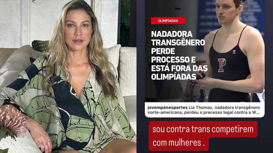 Internautas acusam Luana Piovani de transfobia após comentário sobre atletas trans nas Olimpíadas