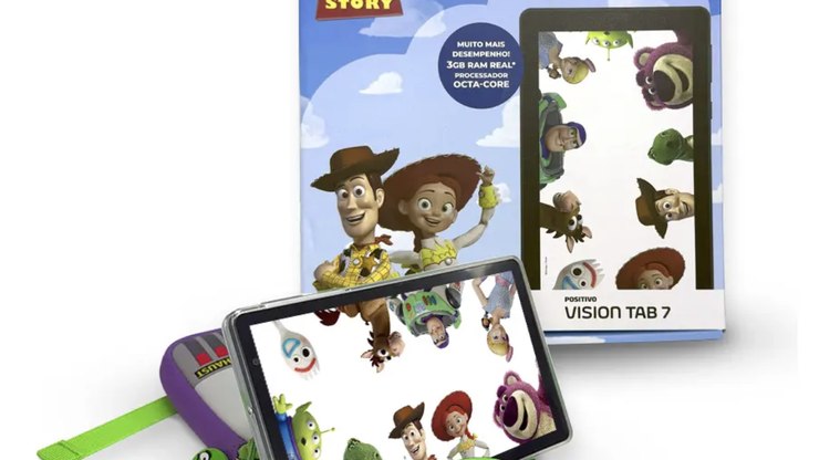Tablet infantil da Positivo une o universo Pixar com desempenho
