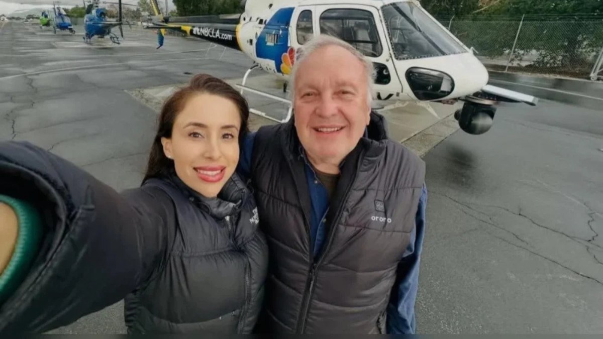 A jornalista Eliana Moreno e o piloto George Marciniw A jornalista Eliana Moreno e o piloto George Marciniw