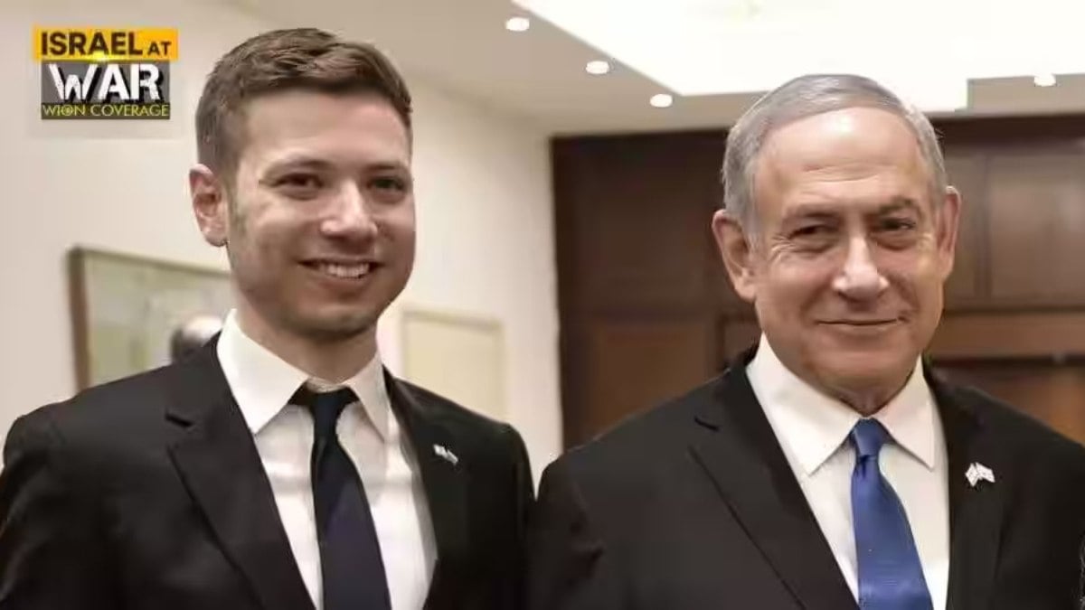 Netanyahu e seu filho, Yair
