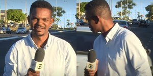 Repórter da Globo quase é atropelado durante reportagem na rua
