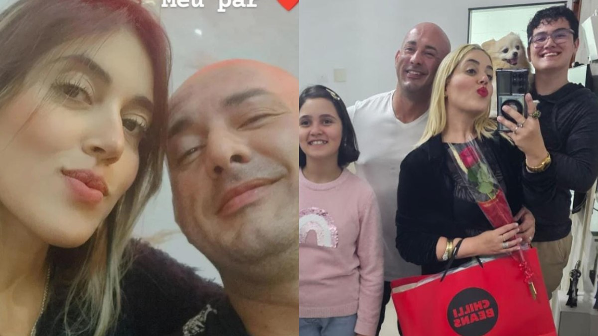 GCM Pedro Paulo ao lado da noiva, Evellyn Caroline, e dos enteados GCM Pedro Paulo ao lado da noiva, Evellyn Caroline, e dos enteados