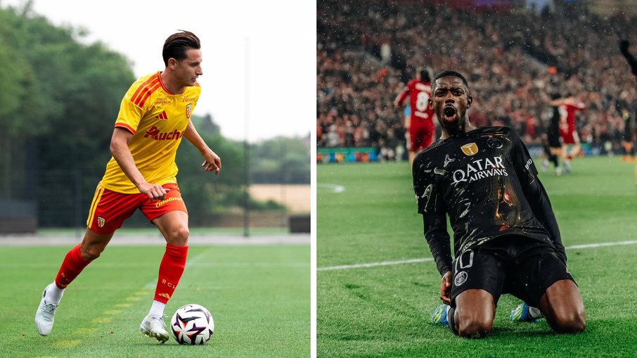 Florian Thauvin é uma das principais referências ofensivas do Lens, enquanto Ousmane Dembélé aparece como um dos destaques do ataque do Paris Saint-Germain Florian Thauvin é uma das principais referências ofensivas do Lens, enquanto Ousmane Dembélé aparece como um dos destaques do ataque do Paris Saint-Germain