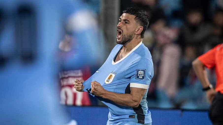 Arrascaeta em ação pela seleção uruguaia Arrascaeta em ação pela seleção uruguaia