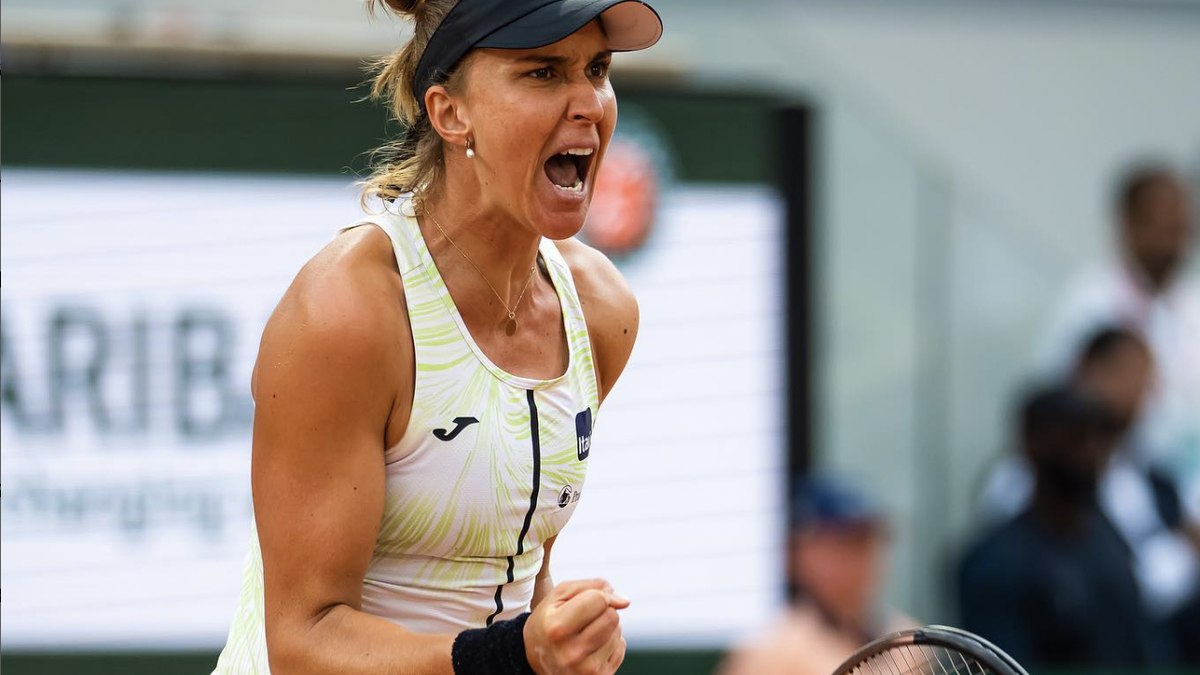 Bia Haddad Maia comemora ponto em Roland Garros Bia Haddad Maia comemora ponto em Roland Garros