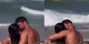 Cauã Reymond troca beijos com ex-participante de reality; veja