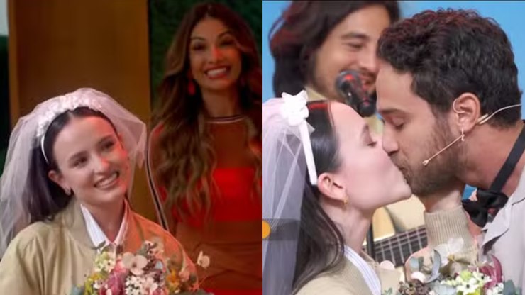 Larissa Manoela renova votos de casamento ao vivo na Globo