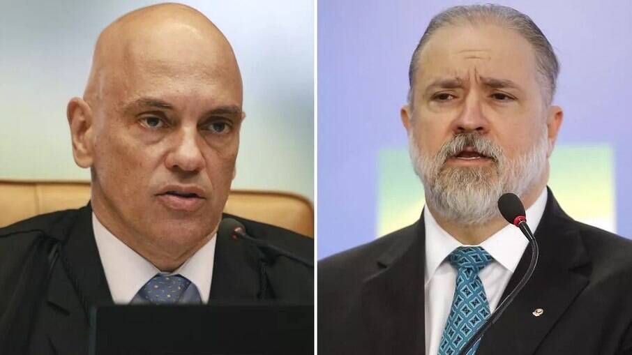 Ministro do STF Alexandre e de Moraes e procurador-geral da República Augusto Aras