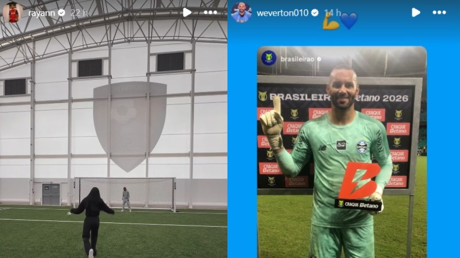 Postagens de Rayan e Weverton antes da convocação