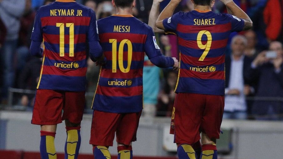 Trio MSN Neymar Messi Suárez