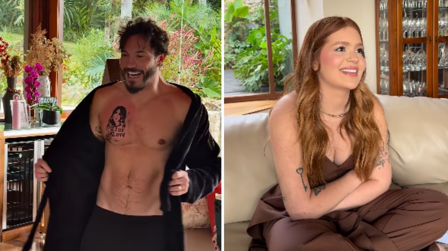 Eliezer surpreende Viih Tube com tatuagem fake em aniversário