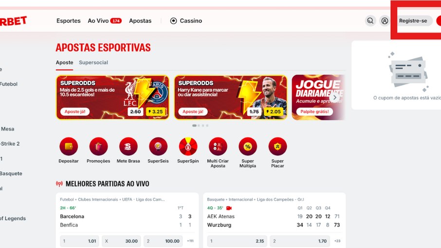 Registro na Superbet Registro na Superbet