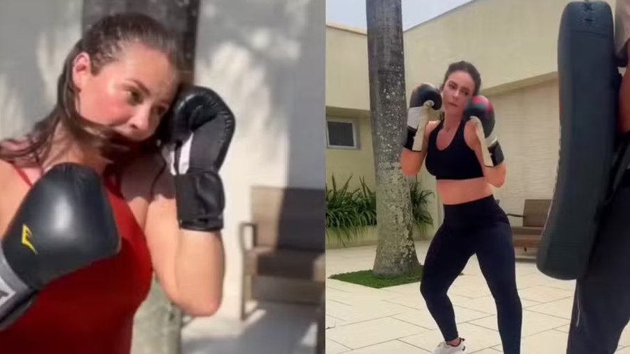 Paolla Oliveira pratica boxe há alguns anos.