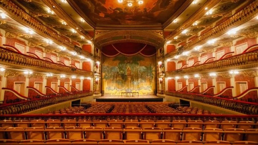 O interior do Teatro da Paz, em Belém do Pará