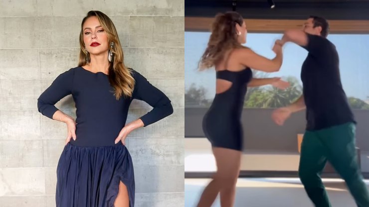 Paolla Oliveira dança forró com ex-parceiro do Dança dos Famosos