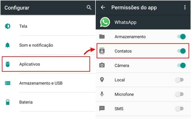 Permissões para o WhatsApp e outros aplicativos podem ser revistas na área de configurações de seu sistema operacional
