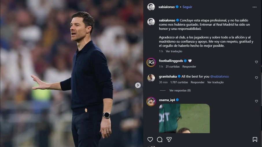 Xabi Alonso se despediu do Real Madrid