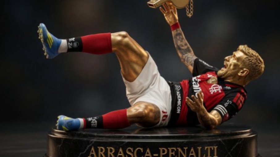 Torcedores criam imagens de troféu 