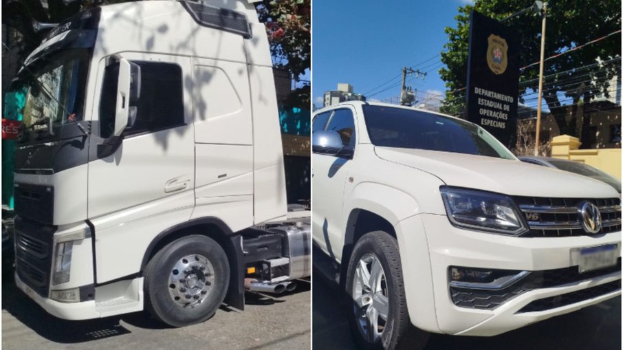 Caminhão e caminhonete são apreendidas em operação contra roubo de combustível Caminhão e caminhonete são apreendidas em operação contra roubo de combustível