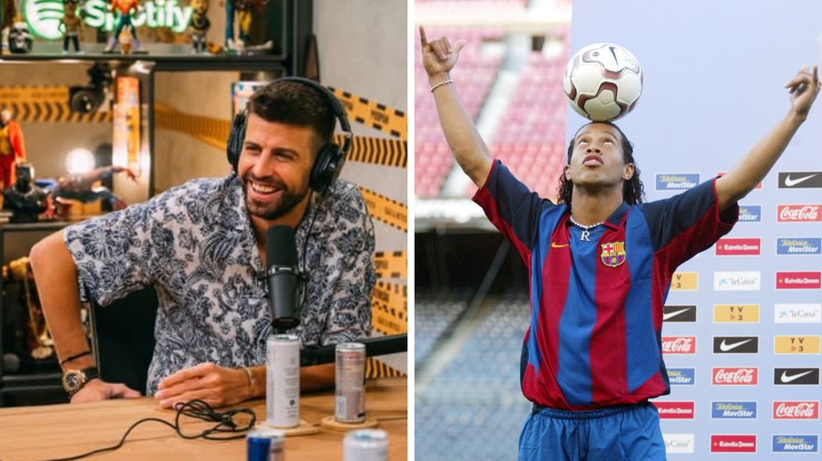 Piqué e Ronaldinho Gaúcho foram companheiros no Barcelona Piqué e Ronaldinho Gaúcho foram companheiros no Barcelona
