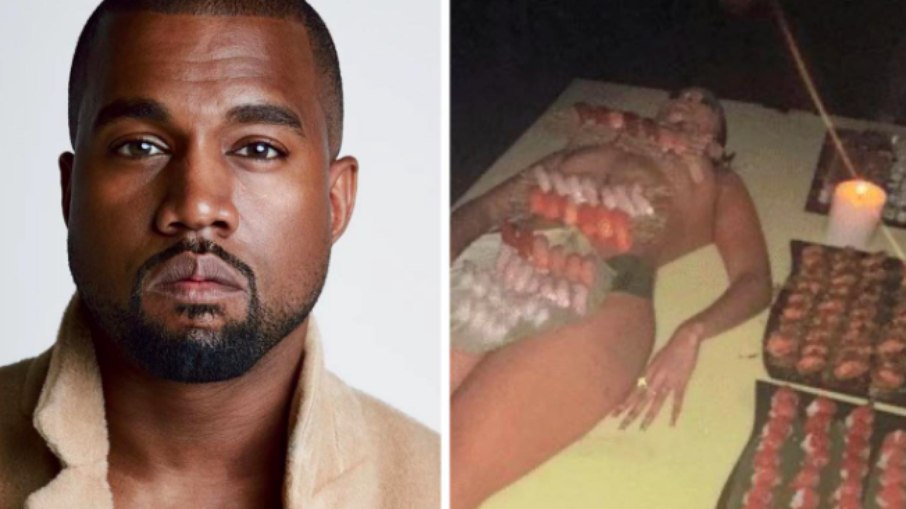 Kanye West usa mulheres como bandeja em festa de aniversário 