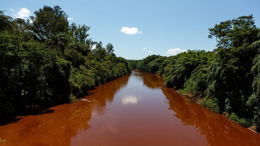 Rio Paraopeba, em Minas Gerais, após o rompimento da barragem em Brumadinho