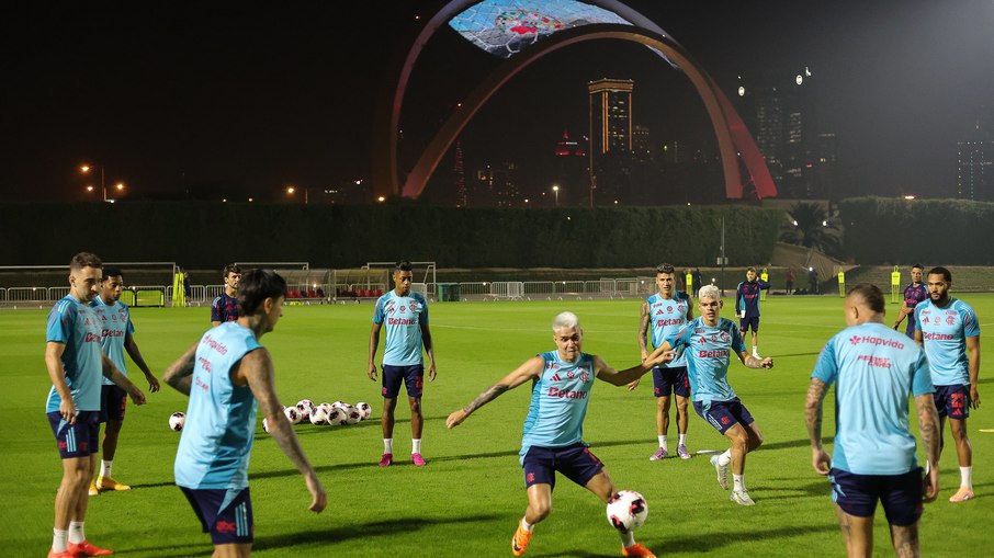 Treino do Flamengo em Doca, no Catar Treino do Flamengo em Doca, no Catar