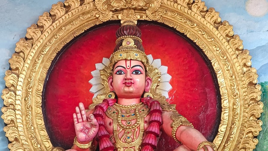 Imagem de Lord Ayyappa em Sabarimala Imagem de Lord Ayyappa em Sabarimala