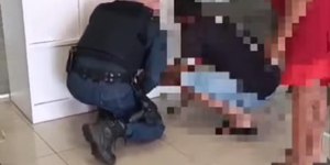 Criança fica presa em armário de banco e é resgatado pela PM