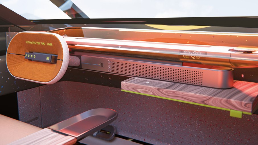 Painel e volante do Concept Fiat Dolce Camper Painel e volante do Concept Fiat Dolce Camper