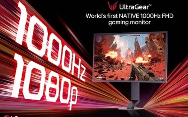 LG Electronics apresenta o primeiro monitor gamer Full HD nativo de 1000Hz do mundo