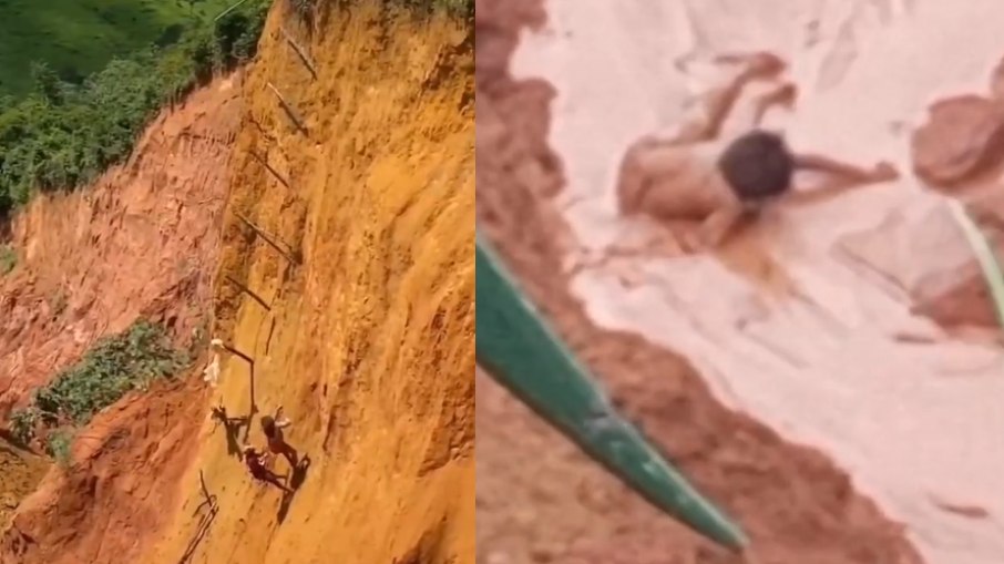 Bombeiros retiraram a jovem do buraco Bombeiros retiraram a jovem do buraco