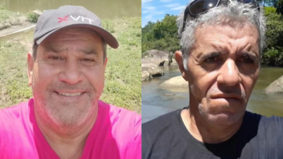 Os ciclistas Gilberto Alves de Almeida, 62, e Carlos Gomes Pereira, 58, que desapareceram após saírem para uma trilha na Estrada do Jacuba, em Juquitiba (SP)