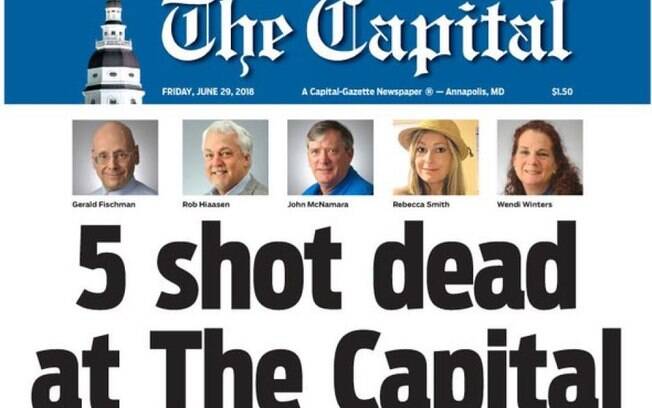 Apesar do tiroteio no jornal Capital Gazette, a publicação do dia seguinte do periódico não deixou de sair